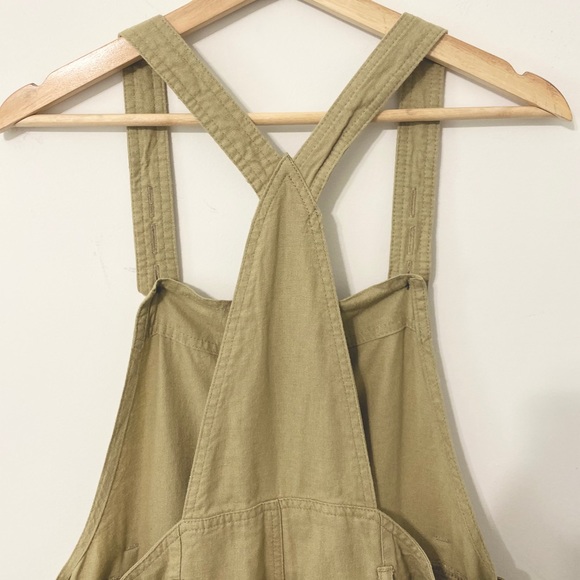 NWT UO Boho Linen Button-Front Shortall Overall - Picture 5 of 14